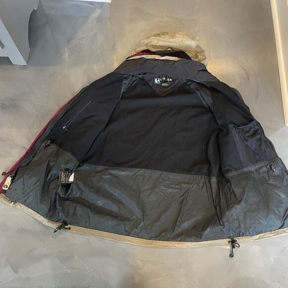 Eddie Bauer EBTek Goretex Jacket Coat Mens M Green Weatherproof Hood Ripstop - Picture 7 of 14